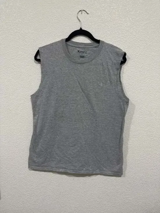 Champion Gray Authentic Athleticwear Classic Jersey Sleeveless Muscle Tank Top - Picture 3 of 7